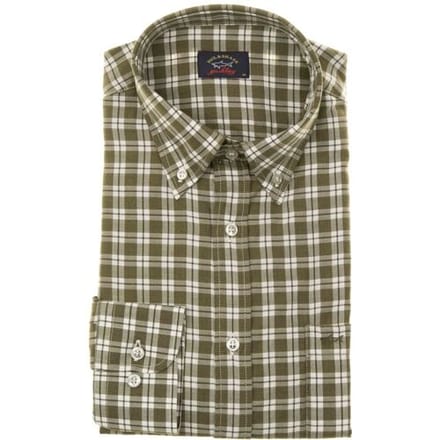 Paul & Shark Overhemd Soft Flannel Check Groen / male