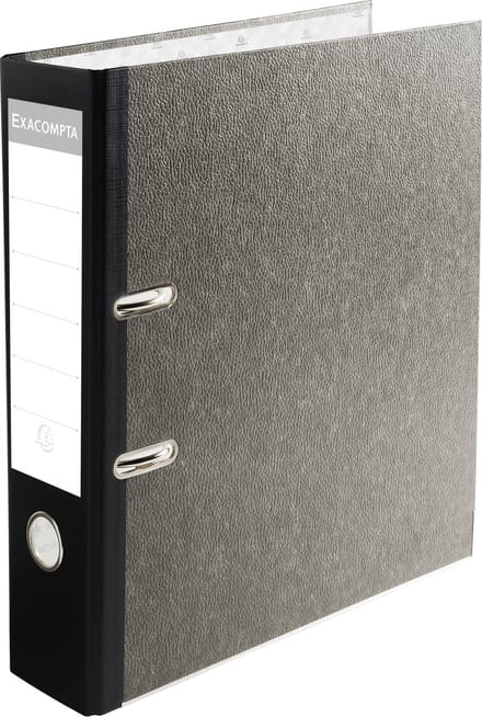 Exacompta 10x Ordner met hefboom Prem'Touch® - rug 80mm - A4 maxi - Grijs-Zwarte rug - 53681E