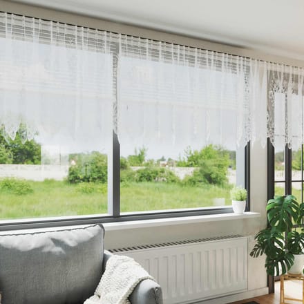 vidaXL Kantgordijn Wit 100x900cm Polyester
