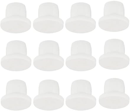 Hole Plug 12 Stuks - Siliconen Stopper - Flexibele Stopper - Zachte Stopper - Voor 9-10mm Gat - Wit