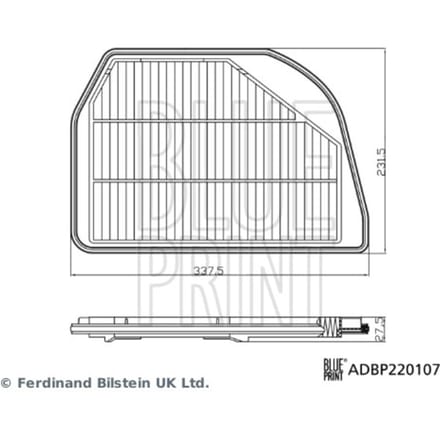 Luchtfilter BLUE PRINT ADBP220107