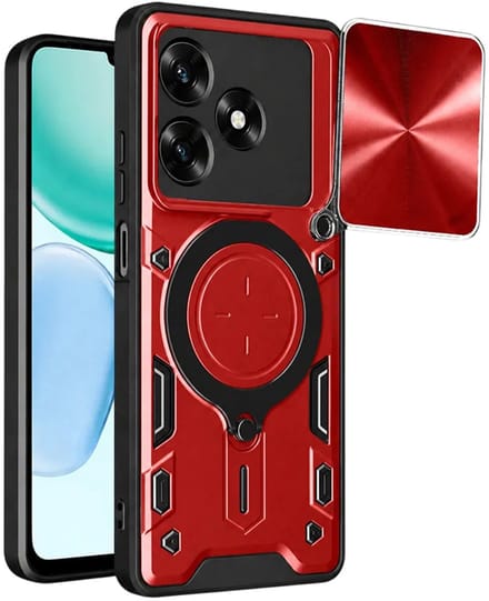 Hoesje geschikt voor HONOR X5c Plus - Techsuit CamGuard Pro Back Cover - Rood