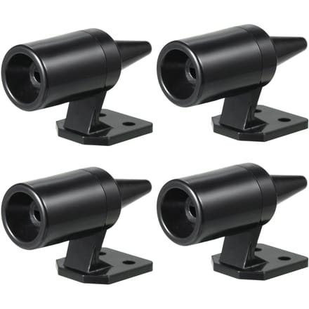 Sifflets de cerf à vent, alertes de Collision de cerf, dispositif d'avertissement de la faune pour camion 6 pièces 4 black