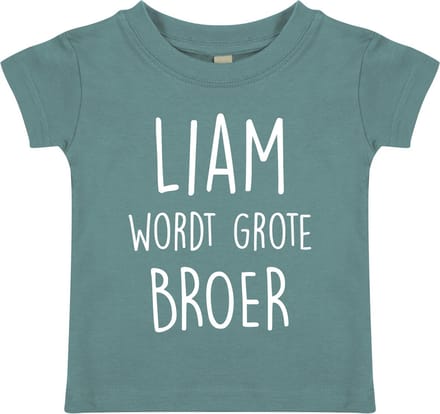 Strijkapplicatie _ Naam wordt grote broer Wit