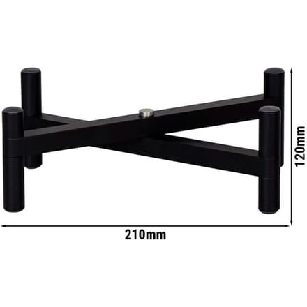 GGM Gastro (3 Stück) Buffetständer - klappbar - Höhe: 120mm - Schwarz - passend für Platten & Teller ab 210mm