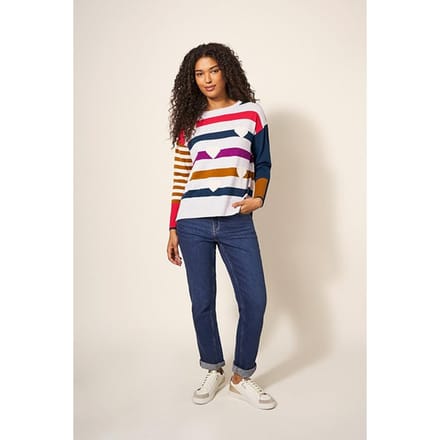White Stuff Olive Heart Jumper Grey Taglia: 10 | Maglioni a maglia Outlet | Donna | Grigio