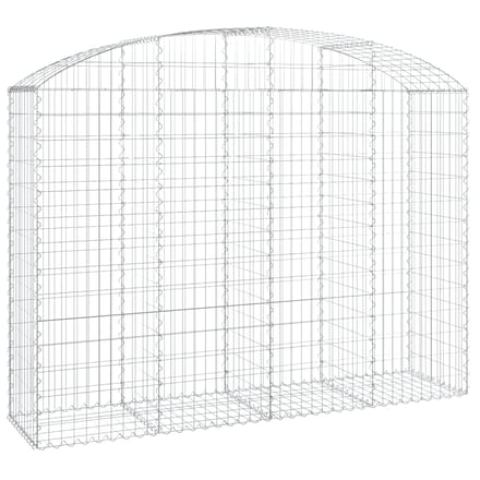 vidaXL - Schanskorf - gewelfd - 200x50x140/160 - cm - gegalvaniseerd - ijzer