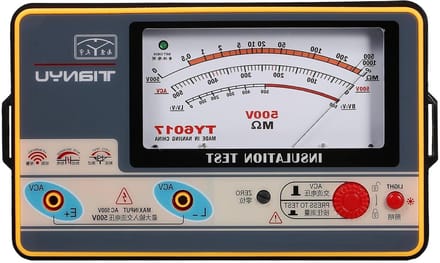 Isolatiemeter - Weerstandsmeter - Elektrisch Testen - Automatische Ontlading - 1000 MΩ - Grijs