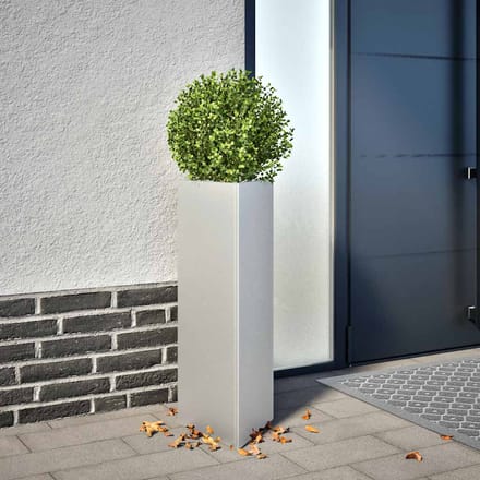 vidaXL - Plantenbakken - 2 - st - driehoek - 30x26x75 - cm - gegalvaniseerd - staal