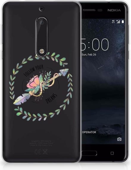 Nokia 5 Telefoonhoesje met Naam Boho Dreams