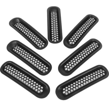 7 pièces ABS Extérieur Grilles Avant Grille Mesh Convient Pour Jeep Wrangler 20072018 Noir black