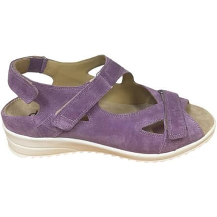 Durea - 7419 G - Platte sandalenDames Sandalen - Kleur: Paars - Maat: 41