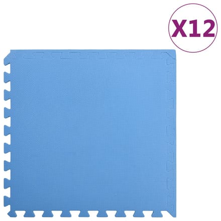 vidaXL - Vloermatten - 12 - st - 4,32 - ㎡ - EVA-schuim - blauw