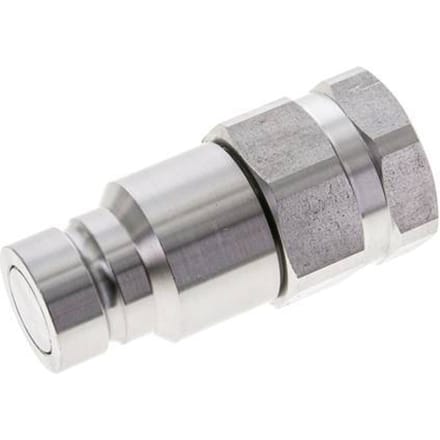 RVS DN 16 Vlakdichtende Koppeling Insteeknippel G 1 inch Binnendraad ISO 16028 D 30mm