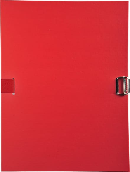 Exacompta 10x Map met uitrekbare rug met klep en riem - gekleurde PP - Rood - 30109H