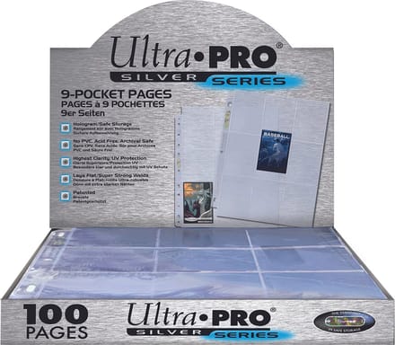 UltraPro 9-Pocket Pages Silver Blue (100 Pages)