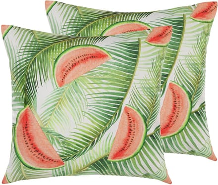 LOVOLETO - Tuinkussen set van 2 - Lichtgroen - 45 x 45 cm - Polyester