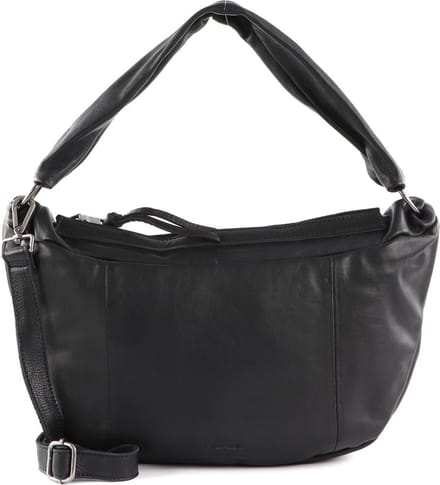 FREDsBRUDER Leren Schoudertas Rousur Small Shoulderbag Black Zwart