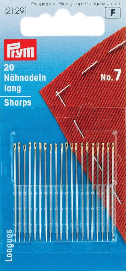 Naainaalden lang staal No. 7 zilverkleurig 0,70 x 38 mm 20 st.