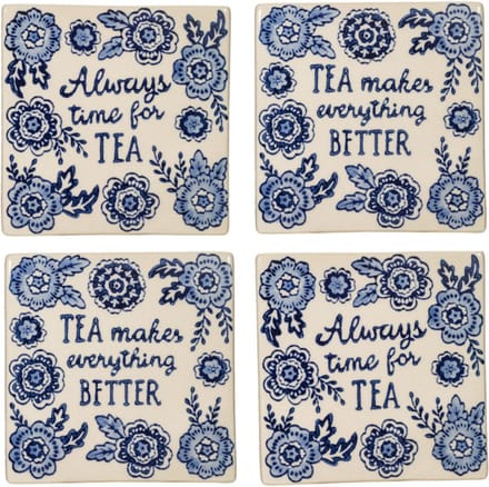 Stenen onderzetters Thee (Set van 4) - Sass & Belle