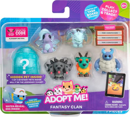 Adopt Me! - Pets 6-Pack 5cm Fantasy Clan Speelfiguren & personages