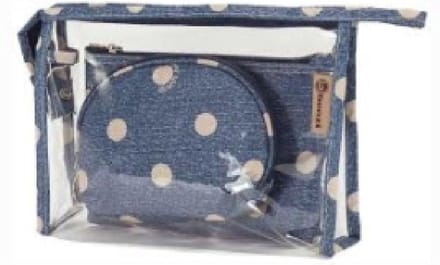 Benzi Perla Toilettas / Make-Up tas - Set 3 delig - Blauw