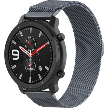 Strap-it® Samsung Galaxy Watch 45mm / 46mm nylon gesp band - groen + glazen screen protector
