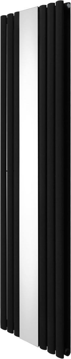 Ovale spiegelradiator - zwart - 1800x500mm - 6 kolommen