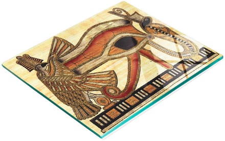 Multifunctionele decoratieve keukenplank met verstevigde randen, Egyptisch oogmotief, 60x52 cm