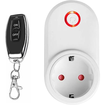 Prise Intelligente Sans Fil 433Mhz Télécommande Socket EU FR Étanche Télécommande 15A 110V 220V Prise RF pour Appareils Ménagers Lampe ON OFF white