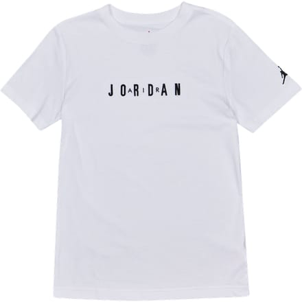 Jordan Wordmark Emb T-shirts Kinder - Wit - Maat 158 - 170 CM - Katoen Jersey
