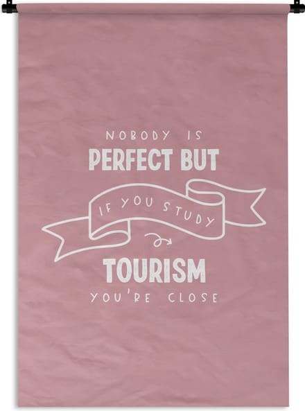 Wandkleed - Wanddoek - Studie - Quotes - Toerisme - 90x135 cm - Wandtapijt