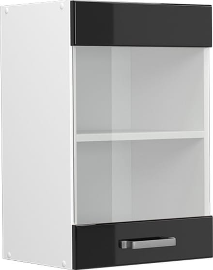 Vicco R-Line Glazen keukenkast – 40 cm Zwart hoogglans