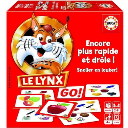 Jeu de cartes Le Lynx - EDUCA - Rouge - Dessins animés et BD - Mixte pur