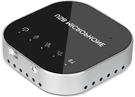 Conferentie Speakerphone - Desktop Microfoon - Videogesprekken - 360 graden opname - 12 x 12 x 3 cm - Zwart