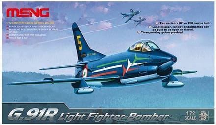 Meng Model Modelbouwpakket Auto - MENG DS004 Fiat G.91R - Light Fighter Bomber Plastic - 1:72 - Modelbouw