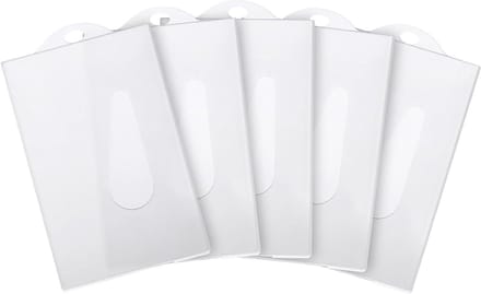 ID-kaarthouders - Kaarthoezen - Veilig Opbergen - Transparant Hard Plastic - 5 Stuks - Wit