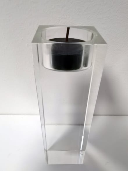 Waxine houder - Luxe - Glas- Sfeerlicht - 15x5x5cm- Helder