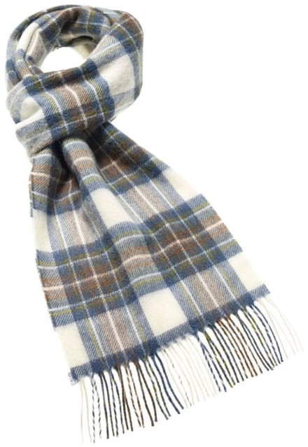 Sjaal Tartan Muted Blue Stewart - Merino Lamswol - 25 x 190 - Bronte by Moon