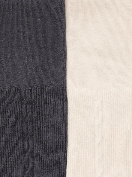 Vertbaudet Set van 2 Panty's Meisje Kabelmotief