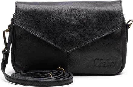 Chabo Bags - Rio Romy Plain - Crossbody - Leer -Zwart