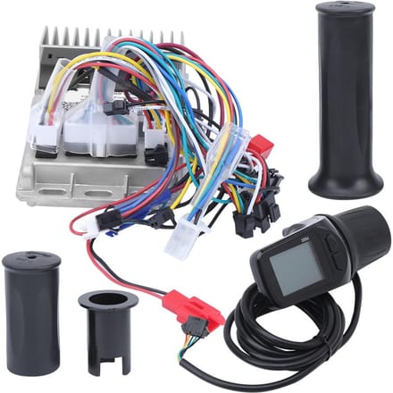 Tricycles Électriques 36 48V 500W Contrôleur Sinusoïdal Sans Balais 3 Modes Ensemble d'Instrument LCD gray