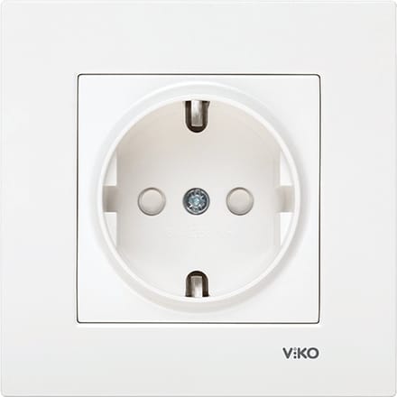 Panasonic Viko-Stopcontact Inbouw- Wit (Met Kinder Beveiliging)-Randaarde-Inclusief afdekraam-Wcd