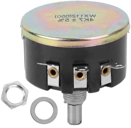 Draad Potentiometer - Variabele Weerstand - Elektronica Aanpassen - Enkele Cirkel - 4.7K Ohm 5W - null