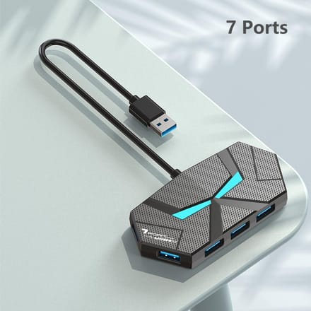 4-in-1 USB 3.0-hub 4-poorts/7-poorts multisplitteradapter USB-dockingstation Hoge snelheid voor laptop-pc