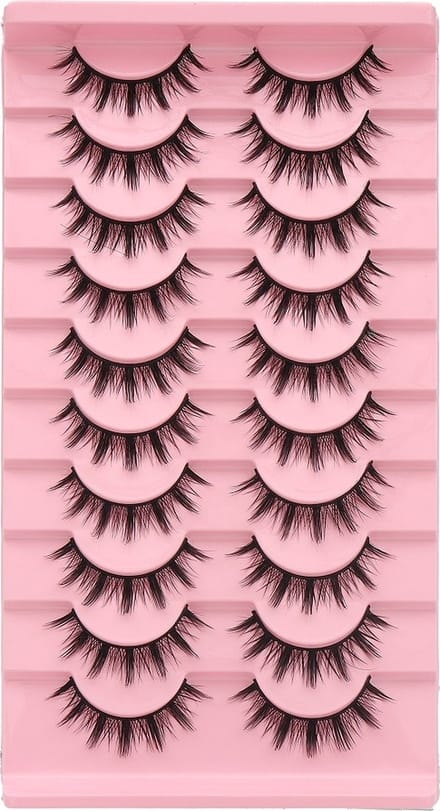 10 paar Nepwimpers - set valse wimpers - driedimensionaal effect - nieuwste mode - 15 mm extra lang