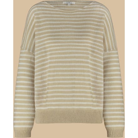 Circle of Trust Reign Knit Fresh Tan Stripe Maat: L | Sweaters Outlet | Dames | Beige