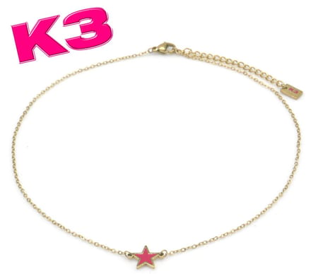 K3 Ketting met Ster Bedel - Goudkleurig RVS - K3 merchandise - K3 sieraden