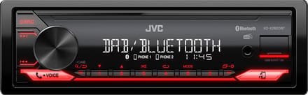 JVC KD-X282DBT Autoradio - Rood - inclusief DAB antenne