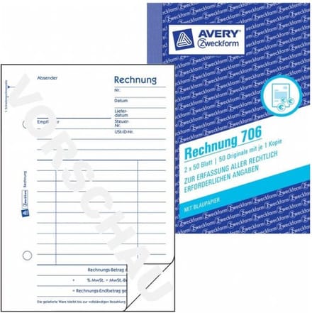 Avery 706 - White - Paper - 105 mm - 148 mm